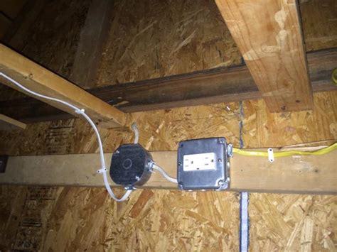 code junction box in attic|covering electrical junction box.